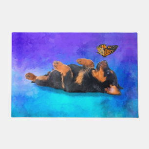 Felpudo Perrito de Rottweiler - de Metzgerhund con la