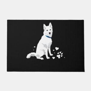 Felpudo Perrito siberiano blanco - Perro de nieve blanco d