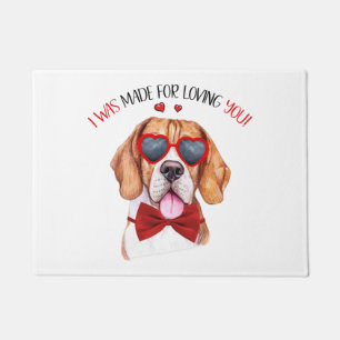 Felpudo Perro Beagle hecho para amarte