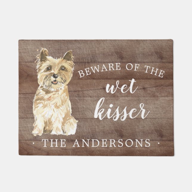 Felpudo Perro Cairn Terrier Personalizado Puerta Mat (Anverso)