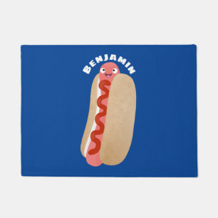 Felpudo Perro caliente divertido lindo personalizado Weine