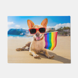 Felpudo Perro Chihuahua en la playa