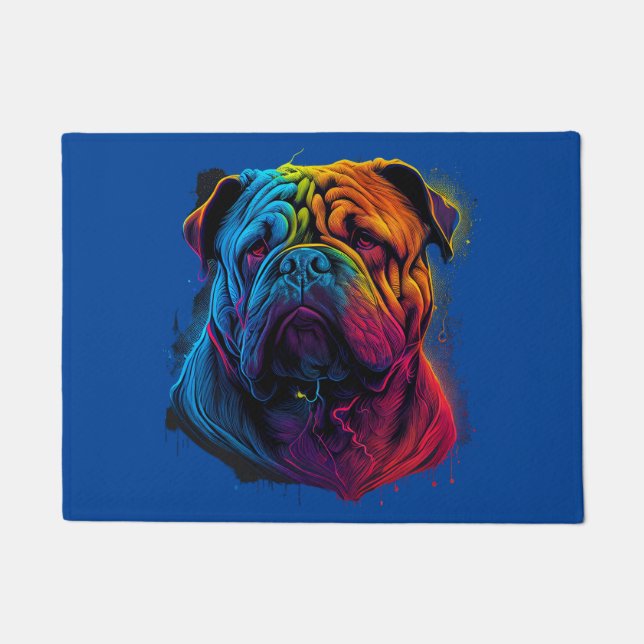 Felpudo Perro chino Shar Pei brillante y brillante, Shar-P (Anverso)