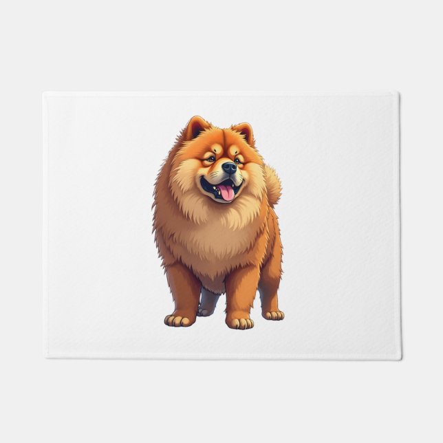 Felpudo Perro Chow Perro chino Raza por una Chow Chow (Anverso)