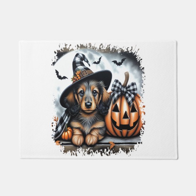 Felpudo Perro Dachshund Halloween (Anverso)