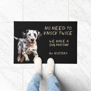 Felpudo Perro dálmata gracioso no hay necesidad de llamar 