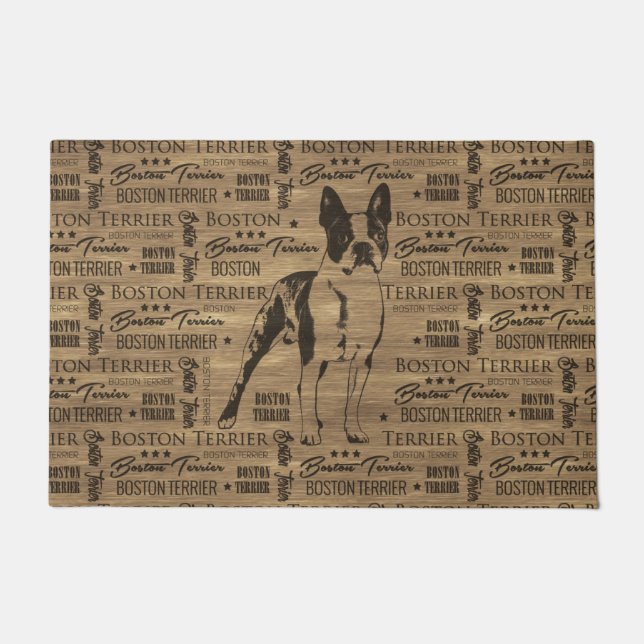 Felpudo Perro de Boston Terrier (Anverso)