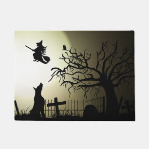 Felpudo Perro de Brujas y Amortiguadores de Halloween