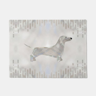 Felpudo Perro de Dachshund - Silueta de perla de Doxie