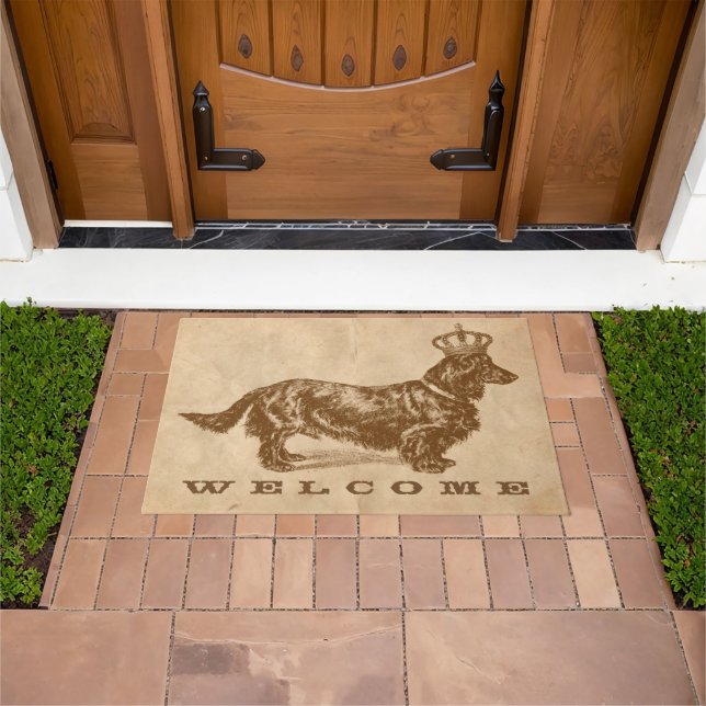 Felpudo Perro de Daschund de larga duración con cosecha (Exterior)