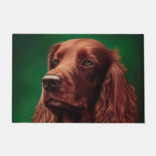 Felpudo Perro de la sepultura roja irlandesa con vestido d
