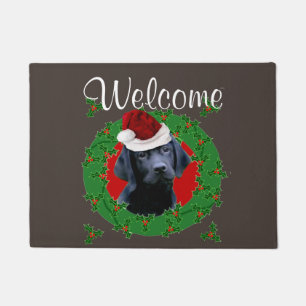 Felpudo Perro de Labrador del navidad