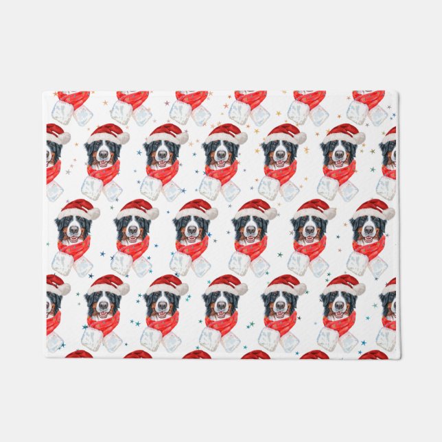Felpudo Perro de montaña bernés raza Navidad (Anverso)
