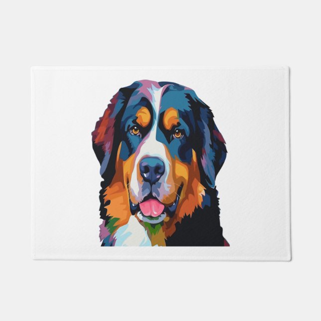 Felpudo Perro de montaña de Bernese colorido (Anverso)