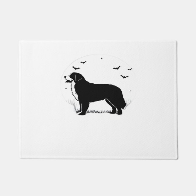 Felpudo Perro de montaña de Bernese - Silhouette de luna d (Anverso)