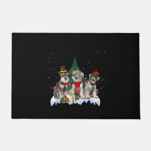 Felpudo Perro de Navidades Schnauzer en miniatura