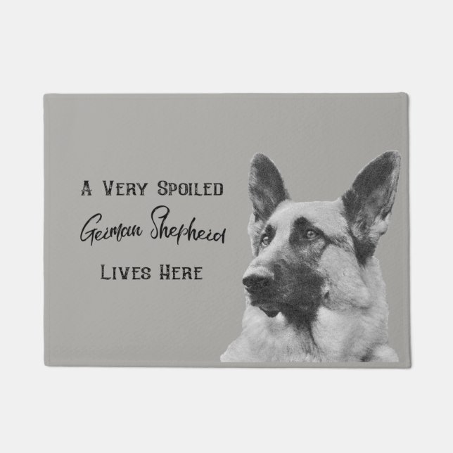 Felpudo Perro de pastor alemán muy estropeado (Anverso)