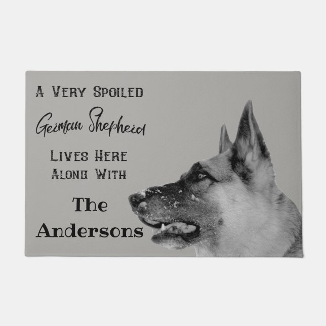 Felpudo Perro de pastor alemán muy estropeado (Anverso)