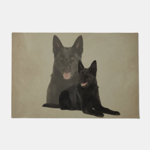 Felpudo Perro de pastor alemán negro - GSD