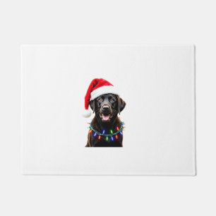 Felpudo Perro de pijama de luz de árbol de Navidad Labrado