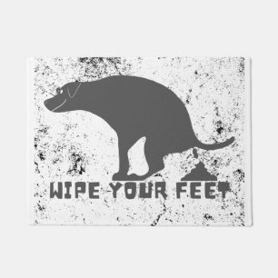 Felpudo Perro de Pooping limpie los pies