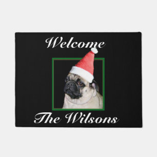 Felpudo Perro del barro amasado del navidad