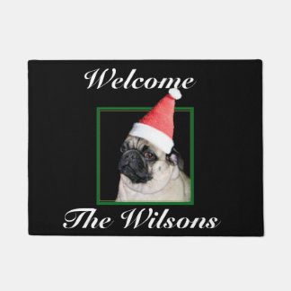 Felpudo Perro del barro amasado del navidad