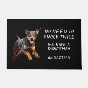 Felpudo Perro Doberman Pinscher gracioso no necesitas toca