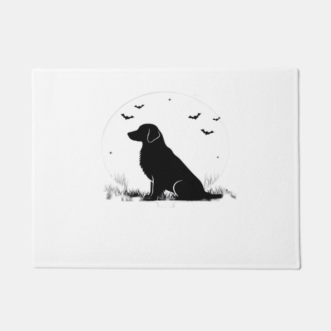 Felpudo Perro Golden Retriever - Silueta de la luna de Hal (Anverso)