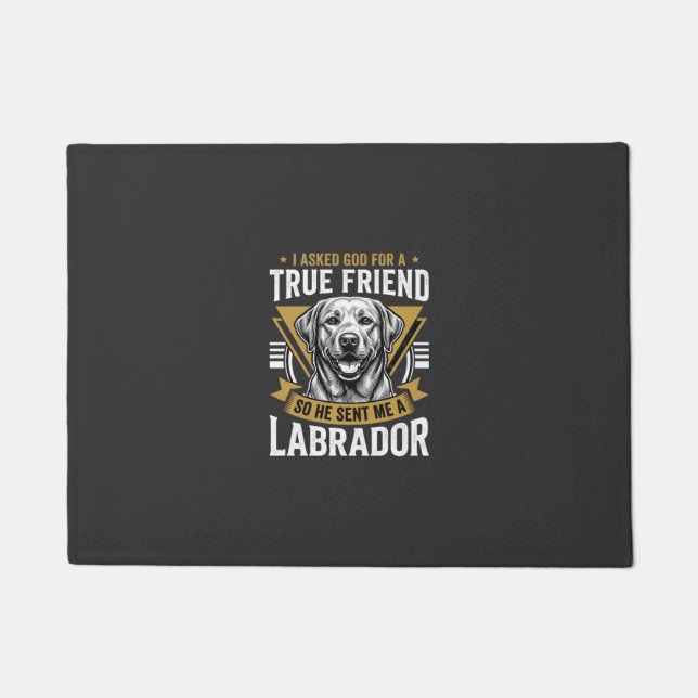 Felpudo Perro Labrador Amigo Verdadero (Anverso)
