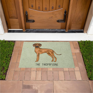 Felpudo Perro León Marrón Lindo Rhodesian Ridgeback Con Te