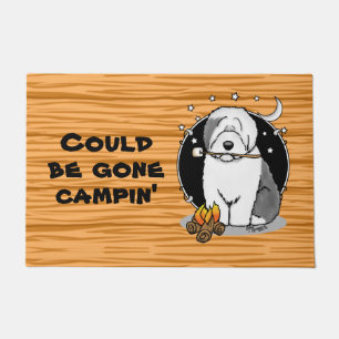 Felpudo Perro lindo Camper Camper Camper Vecino Inglés Gri