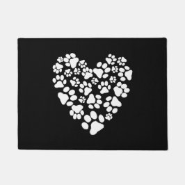 Felpudo Perro o pintura de gato imprimen el corazón | Pet 