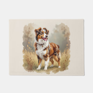 Felpudo Perro Pastor Australiano Merle Rojo Aussie