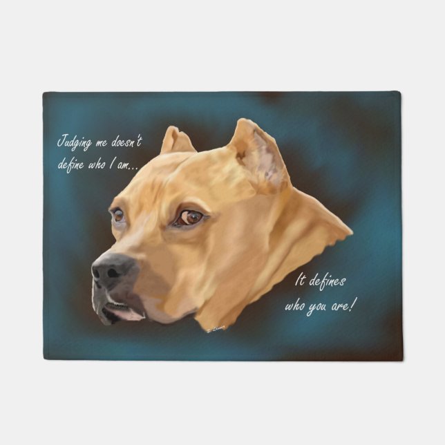 Felpudo Perro Pitbull Rojo (Anverso)