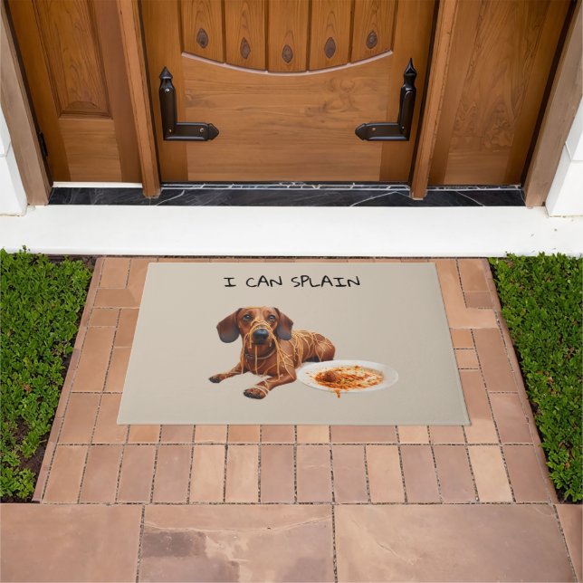 Felpudo Perro salchicha travieso  (Exterior)