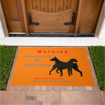 Perros Advirtiendo Aviso No Solicitando Aviso Door