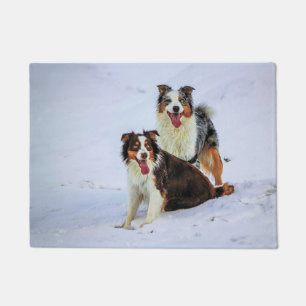Felpudo Perros australianos de los pares del pastor