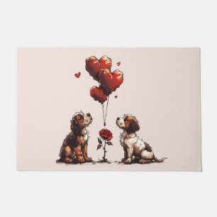 Felpudo Perros Beagle Día de San Valentín