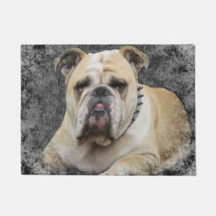 Felpudo Perros, bulldogge inglés, de aspecto sombrío