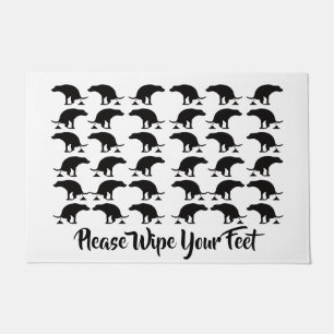 Felpudo Perros Defecando Divertidos Por Favor Límpiense Lo