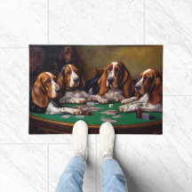 Perros enganchados jugando al póquer