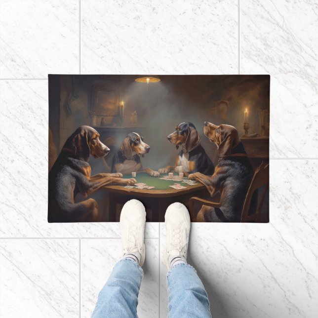 Felpudo Perros enredaderos de Bluetick Jugando al Arte de  (Interior)