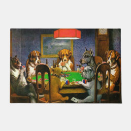 Felpudo Perros jugando al póquer