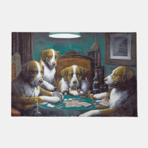 Felpudo Perros jugando póquer Cassius Marcellus Coolidge 1