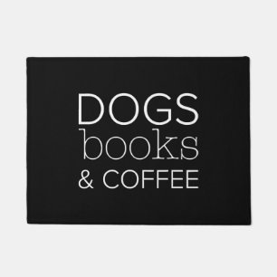 Felpudo Perros Libros Café Librero Perro Mamá