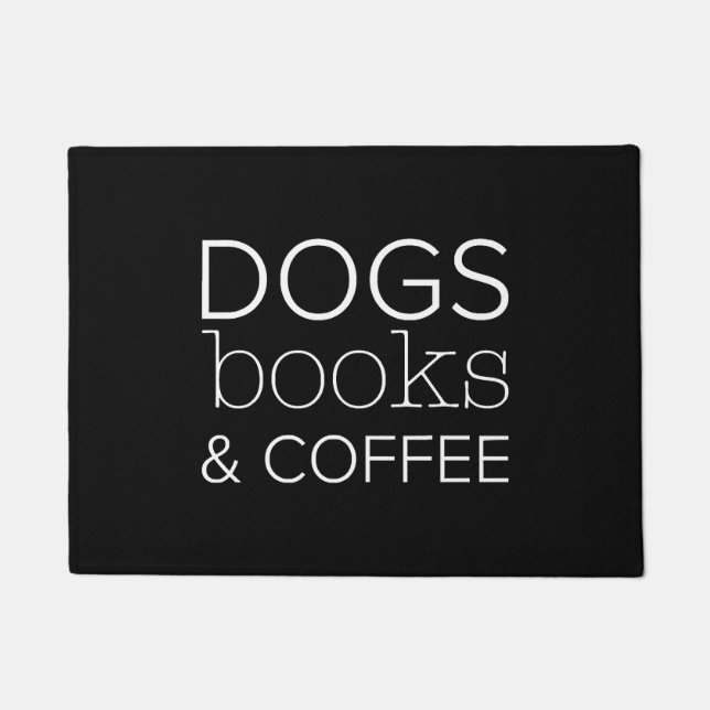 Felpudo Perros Libros Café Librero Perro Mamá (Anverso)