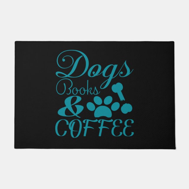 FELPUDO PERROS, LIBROS Y CAFETERÍA. (Anverso)