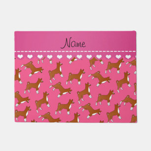 Felpudo Perros rosados conocidos personalizados del