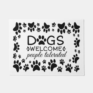 Felpudo Perros sarcásticos reciben a la gente tolerada